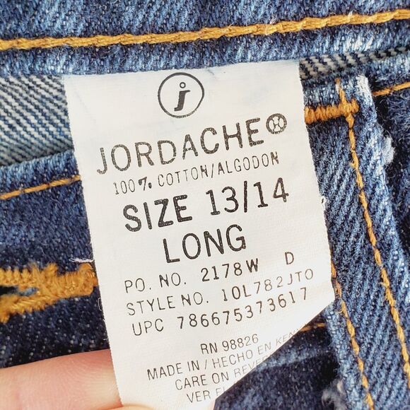 VTG JORDACHE WOMENS WIDE LEG JEANS Retro Denim Long Jeans Tall SZ 13/14 - Picture 4 of 13